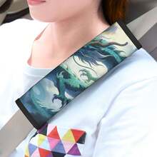 1件装时尚印花汽车安全带肩垫 - A - 查看 2