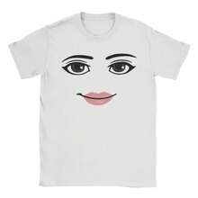Novelty Robloxs Face Game Meme Graphic T Shirts Men Women Fashion Short Sleeve T-Shirts Unisex High Quality Tops - 白色 - 查看 2