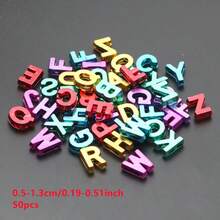 50颗亚克力字母珠 DIY手机挂绳字母隔珠饰品制作 - 混合字母 - 查看 9