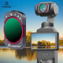UEGOGO Adjustable Magnetic Neutral Density Filter ND32-512 For Osmo Pocket 3, Multi-Coated High-Definition Optical Glass, Quick Magnetic Attachment, Includes Cleaning Cloth - View 1