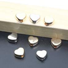 50 hạt acrylic hình trái tim CCB lỗ lớn 9mm dùng để làm trang sức DIY vòng tay, vòng cổ, bông tai - Hình trái tim - Xem 5