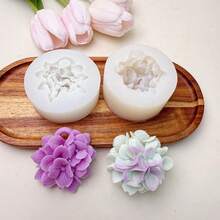绣球花硅胶模具，DIY香氛石汽车出风口夹，香薰石，绣球花挂饰，桌面摆件 - 花朵 - 查看 2