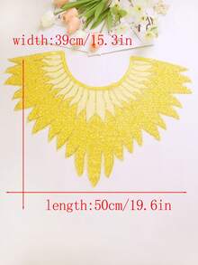 1 chiếc/gói, 20 màu sắc để lựa chọn, Khăn choàng cổ lưới thêu ren đính pha lê, phụ kiện tự làm cho váy nữ, trang trí váy cưới, Chiều dài: 50cm/Chiều rộng: 39cm - 1 cái/gói - Xem 23