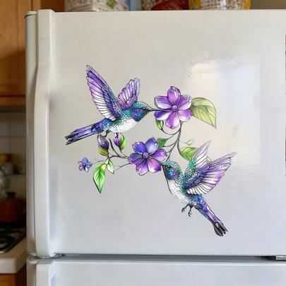 1/5 miếng dán cửa sổ kiểu cổ điển, tinh tế với họa tiết hoa và chim, điểm xuyết thêm họa tiết bướm và hoa. Có thể tái sử dụng, không cần keo, thích hợp cho tủ, cửa và cửa sổ; một món quà mang phong cách Trung Hoa.