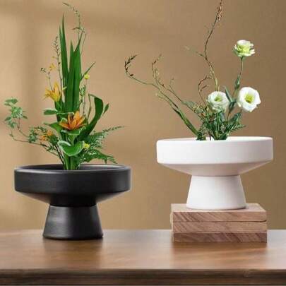 Modern Minimalist Moss Ball Planter Set - Matte Ceramic-Like Pot, Suitable For Hydroponics (No Drainage Hole), Ideal For Bamboo, Rice, Cattail And Sweetflag, Lightweight Resin Material, Desktop Dry Fruit & Nut Container Or Greenery Planter, Indoor/Outdoor Home Decor, Suitable For Living Room, Bedroom, Office, Gift For Friends As Indoor Garden
