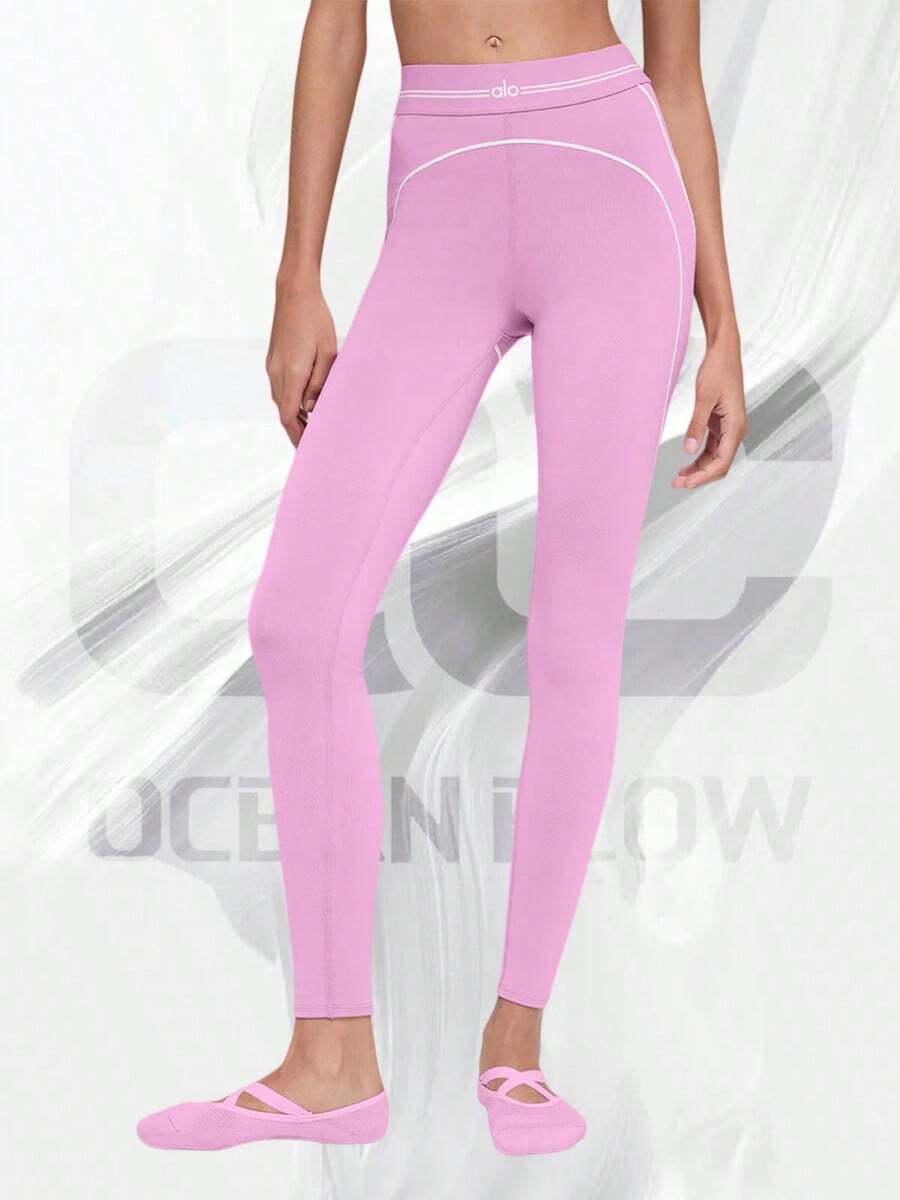 Airbrush High-Waist 7/8 Heart Throb Legging - Candy Heart Pink/White - View 1