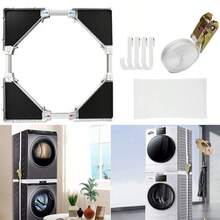 Stacking Kit For Washing Machines Washer Tumble Dryer Shelf Stacker Kit - Black - View 5