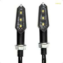 Direccional LED Moto Amarillo ZXD-01 Universal Alta Visibilidad - Negro - Ver 7