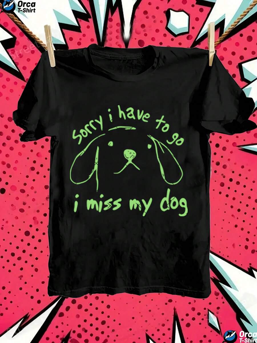 Coton Femme 2026, Women's T-Shirt With Animal Print And Funny Slogan In Retro Style, Suitable For Women's Casual Short Sleeve Tops For Spring And Summer, Comfortable, Elegant And Refined, Women's Crew Neck And Loose Fit Tops, 100% Pure Cotton, Sommar Toppar Dam. - 黑色 - 查看 1
