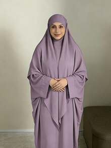 1条柔软透气亲肤的穆斯林头巾，长款设计，方便实用，私密性好，适合穆斯林女性日常佩戴、海滩度假等场合。 - 彩色 - 查看 5