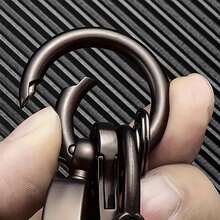 Universal Custom Car Leather Keychain - "Good Luck To You" Engraved Design, Durable PU Leather + Zinc Alloy Hardware, Personalized Customization, Universal Fit For Car & Home Keys, Portable Anti-Loss Accessory, Available In Black, Brown And Grey - A - View 8