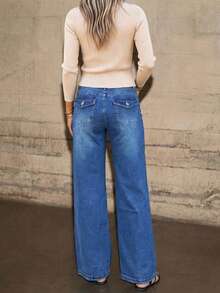 Women's Elastic Skinny Denim Jeans Casual Spring - Blue - View 5