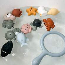 Mesh Fishing Toy Animal Bath Toys | Sealed And Floating, Made Of PVC, Suitable For Boys And Girls, Random Color - Multicolor - View 1