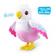 Pets Alive 魔法鸟 Polly，互动电子宠物玩具，会说话并重复你说的话的毛绒玩具鸟，可爱新奇礼物，适合 3 岁及以上女孩和儿童。 - 彩色 - 查看 5