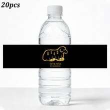 10pcs/20pcs Eid Al-Adha Festival Sheep & Crescent Moon Pattern Water Bottle Labels - Eid Water Bottle Packaging - Multicolor - View 10
