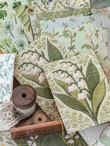 28pcs/Pack Vintage Embossed Embroidery Themed Decorative Paper Notebook Scrapbooking Supplies - Paper Embroidery - View 6