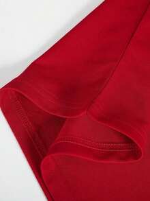 Manfinity LEGND Loose Fit Men's Solid Color Round Neck Short Sleeve Casual T-Shirt - Red - View 6