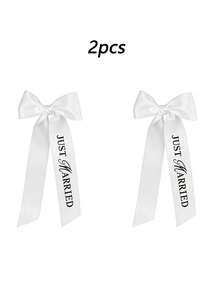 1pc/2pcs/3pcs Polyester Champagne Bottle Decorative Ribbon, White Gift Wrapping Bow, Suitable For Wedding Celebration, Birthday Party, Etc. Users Need To Tie The Bow Themselves. - Multicolor - View 14