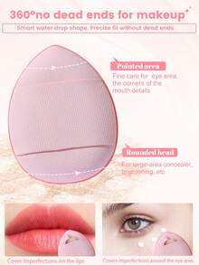 Bộ cọ trang điểm cao cấp 42 món - 32 cọ kèm 10 bông mút, bông phấn, băng đô và thảm lau cọ - Bộ trang điểm cá nhân và chuyên nghiệp hoàn chỉnh. - Hồng - Xem 7