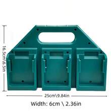 NURSETEK 6-Slot Durable Battery Storage Box Suitable For 14V/18V Li-Ion Power Tools, Sturdy Design - 6 Seats - View 2