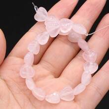 1pc Natural Stone Heart-Shaped Semi-Precious Beads For Jewelry Making - Heart-shaped Beads - View 13