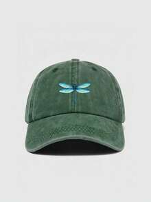 1pc Unisex Soft Top Baseball Cap With Dragonfly Print, Versatile Casual Sun Hat Suitable For Daily Wear In All Seasons - A - View 2