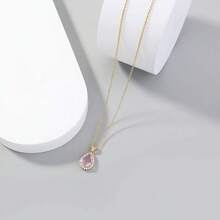 Fashion Boho Simple Gold-Plate Multicolor Crystal Drop Pendant Choker Necklace For Women Vintage Collar Bead Chain Jewelry Gift - NES-0199-6 - 查看 13