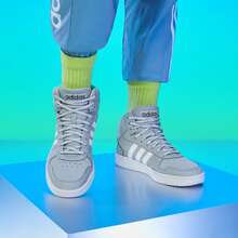 Adidas 阿迪达斯 HOOPS 2.0 MID 休闲篮球鞋 - 灰色 - 查看 1
