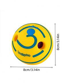1pc Rolling Sound Dog Toy, Durable Chew Ball Shaped Self-Entertainment Pet Toy - Multicolor - View 2
