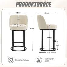 Barstools - White - View 7