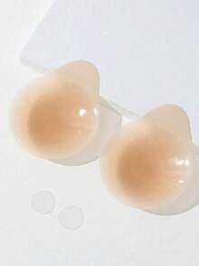 1 par de cintas de silicona invisibles para levantar el busto de mujer, cubierta invisible para pezones de silicona sólida ultradelgada que levanta y sostiene sin costuras - Multicolor - Ver 3