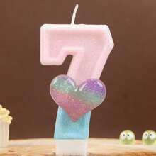 Nến số hình trái tim màu hồng và xanh dương từ 0-9, thích hợp cho tiệc sinh nhật, tiệc sinh nhật lần thứ nhất, tiệc theo chủ đề, kỷ niệm. - Nhiều màu - Xem 19