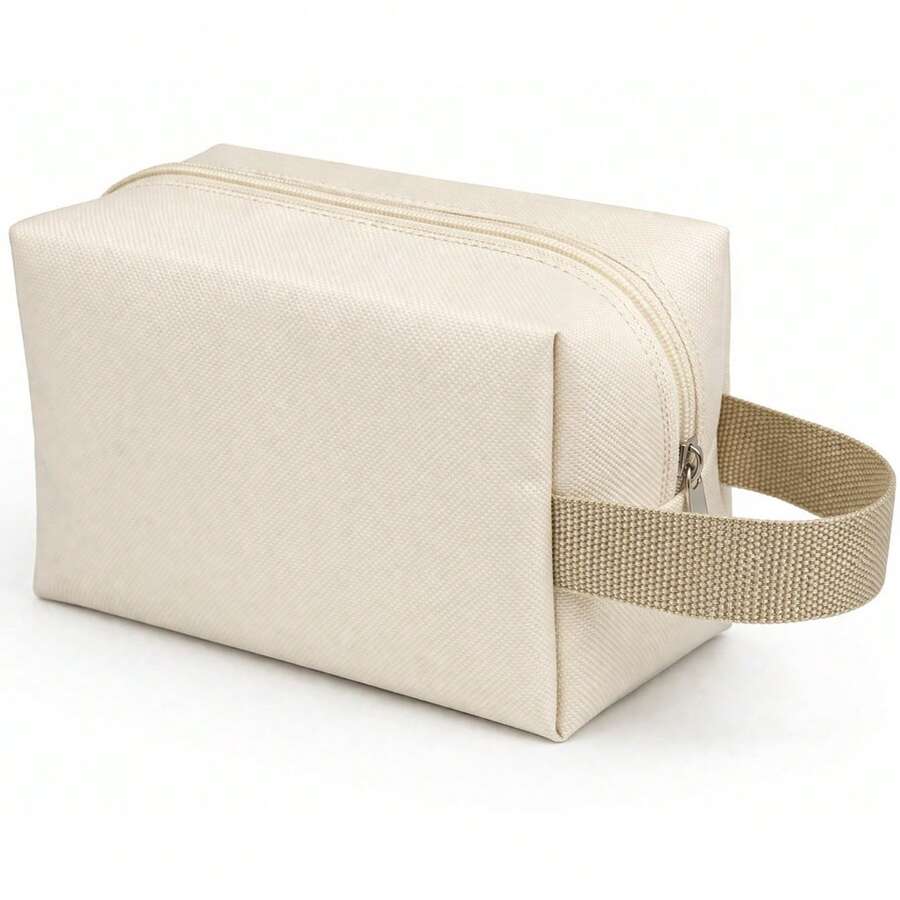 Kit 5 Plain Toiletry Bags Without Print To Personalize Gift - Beige - View 1