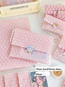 Conjunto de 30 Sacos de Presente com Bolhas, 20x15cm, Rosa/Vermelho, para Proteção e Armazenamento de Presentes Após as Festas. Sacos de Embalagem com Bolhas de Ar, Absorvem Impactos, Ideais para Mudanças, Envio e Embalagem. Sacos com Formato de Colmeia. - Rosa - Ver 7