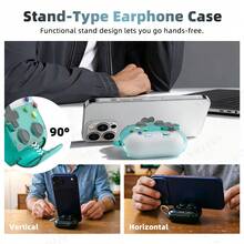 Ốp bảo vệ tai nghe hình tay cầm chơi game dành cho AirPods 4/Pro2/Pro3, đa năng, có kẹp giữ chống rơi. - màu đen - Xem 7