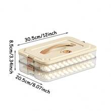 1pc Fresh Storage Box With Dual Side Locks "Compass Timer" Food Container. Stackable Design, Perfect For Dumplings, Steaks And Desserts. Suitable For Refrigerator, Freezer, Kitchen And Dining Area, An Ideal Meal Prep Storage Box. - Multicolor - View 14