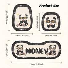 1 chiếc đệm ghế ô tô hình gấu trúc hoạt hình dễ thương, bọc ghế đa năng 4 mùa, đệm nửa ghế dành cho nữ - gấu trúc - Xem 5