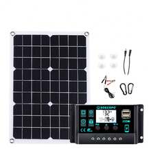 Hệ thống năng lượng mặt trời hoàn chỉnh 2500W kèm bộ điều khiển, tấm pin năng lượng mặt trời USB, bộ điều khiển 100A, biến tần 12V/24V, thích hợp cho gia đình, xe RV, cắm trại, chống thấm nước. - SEP-SP18 - Xem 14