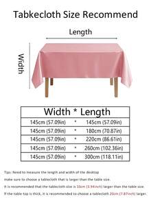 1pc Solid Color Satin Tablecloth, Must-Have For Dates! Cream Color Tablecloth In Ins Style, Solid Color Elegant High-End, Living Room Tea Table Scarf, Gray, Black, Champagne, White - Pink - View 4