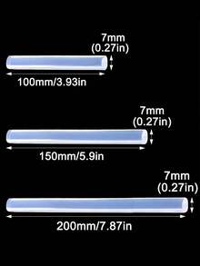 10/20/30/40/50/100/200pcs Transparent Hot Melt Glue Sticks 7mm*100/150/200mm, Strong Adhesive, Suitable For Hot Glue Gun, DIY Tools For Home Use, Craft Repair Kit - Multicolor - View 3