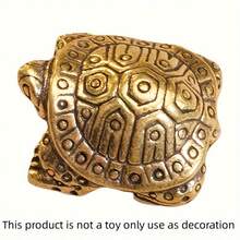 1pc Handmade Longevity Turtle Sculpture Decor - Symbol Of Longevity - Unique Decorative Details - Cultural Charm And Lasting Indoor Style - Tea Pet Ornament - Multicolor - View 8