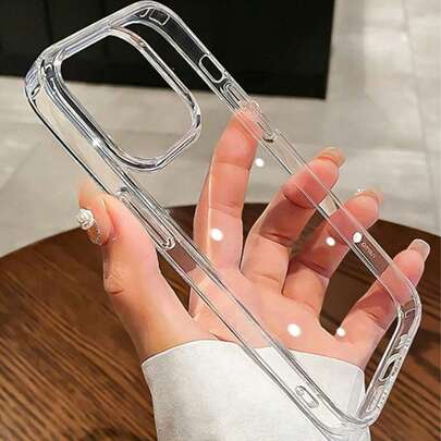 Simple Transparent Acrylic Phone Case For IPhone 16 Pro Max/16/16 Pro/16 Plus/15/15 Pro Max/15 Pro/15 Plus/11/12/13/14 Pro Max/XS/XR/11 Pro/11 Pro Max/12 Pro/12 Pro Max/13 Pro/13 Pro Max/7 Plus/14 Pro/14 Pro Max/14 Plus/7 Plus/8 Plus/8/SE2, Waterproof, Drop-Proof, Scratch-Resistant Soft Case