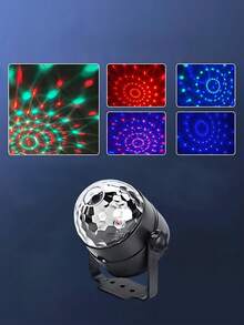 Boule lumineuse magique à 7 couleurs avec télécommande - Alimentée par USB, luminosité réglable et lampe à projection à changement de couleur pour la décoration de scène - Boule disco LED lumineuse - Voir 14