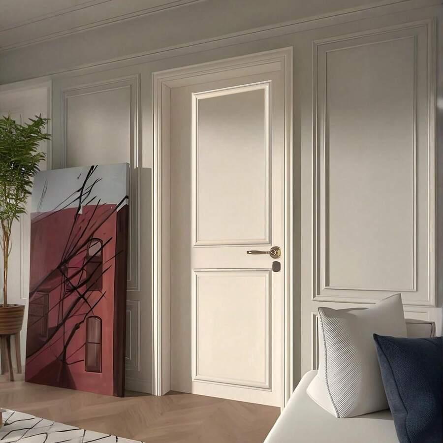 Self-Adhesive White PVC Wall Decorative Trim, Suitable For DIY Home Decor