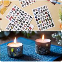 8/16/24 hojas de pegatinas de letras de revista vintage para scrapbooking, pegatinas de alfabeto pequeño aleatorio para suministros de scrapbooking, diarios, portátiles, botellas de agua, manualidades, regalos, diarios chatarra - multicolor - Ver 10