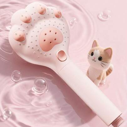 1 Vòi sen cầm tay 3 chế độ phun với bộ lọc, thiết kế hình móng mèo dễ thương, điều chỉnh áp suất cao, tiết kiệm nước, massage đa chức năng, phù hợp cho tiệm cắt tóc, khách sạn, nhà nghỉ, phụ kiện phòng tắm (Đen, Hồng, Trắng)