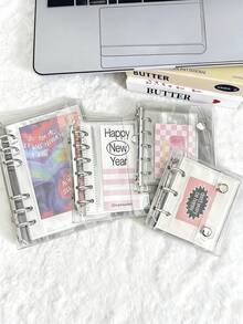 1 cuốn sổ tay bìa rời trong suốt khổ A5/A6/A7, sổ tay dán sticker, sổ lưu trữ sticker, bìa da mềm khóa đôi, lõi giấy trong suốt có thể thay thế, sổ lưu trữ ảnh và thẻ của ban nhạc K-pop, bìa đựng tài liệu di động dung lượng lớn, sổ kế hoạch, sổ lịch trình, sổ bảo vệ, sổ tay gáy đôi trong suốt cao cấp, thích hợp cho nhật ký tự làm, album ảnh, sổ sticker, sổ tay, sổ kế hoạch, đồ dùng học tập và văn phòng phẩm, giấy trong có thể thay thế. - trắng - Xem 5