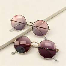 1/4 piezas Gafas de moda con montura metálica completa para niños, estilo cat-eye, gafas de moda - Negro - Ver 12
