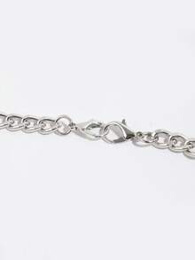 1件女士时尚休闲水晶鱼骨仿珍珠链项链，适合街头、派对、聚会等场合，独特百搭 - 彩色 - 查看 6