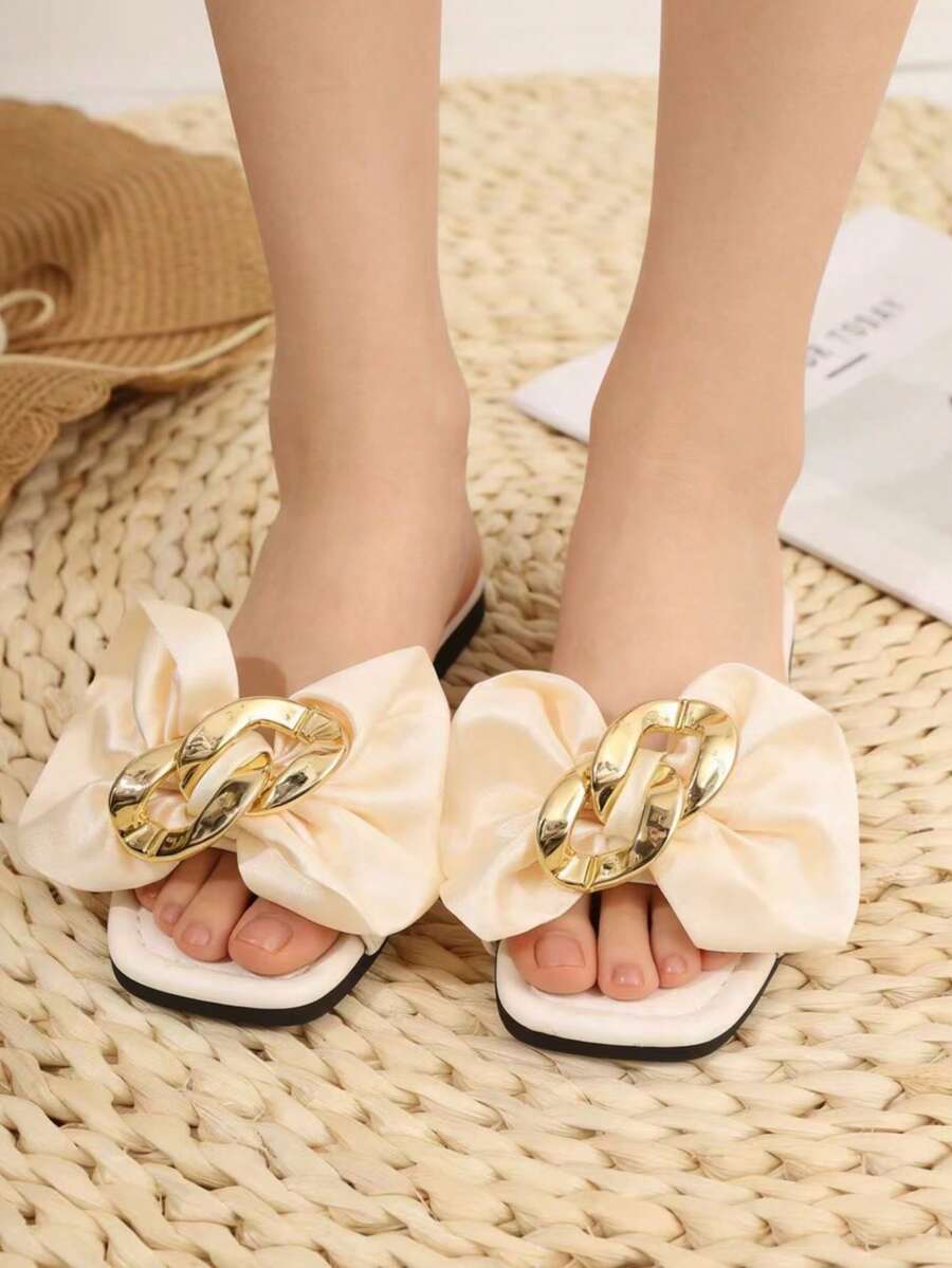 1 đôi dép xăng đan đế bằng mềm mại mùa hè, dép xỏ ngón thời trang đa năng phù hợp cho bé gái đi chơi và dự tiệc. - trắng - Xem 1